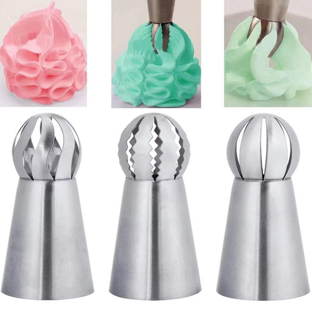 7PCS Stainless Steel Cake Nozzle Tube Head DIY Pastry Puff Skirt Icing Piping Nozzles Cake Decorating Supplies Baking Set Tools