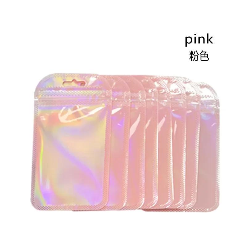 50pcs Holographic Bags Mylar Bags Resealable Bag Foil Pouch Party Favor Bag Coffee Storage for Jewelry Small Business Packaging