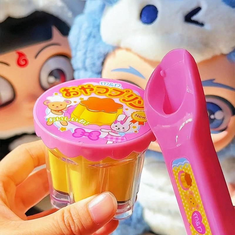 Non-Toxic Food Feeding Pudding Feeding Toy Role Play Early Education Strawberry Pudding Toy Pretend Play House Toys Desktop Ornament Toys
