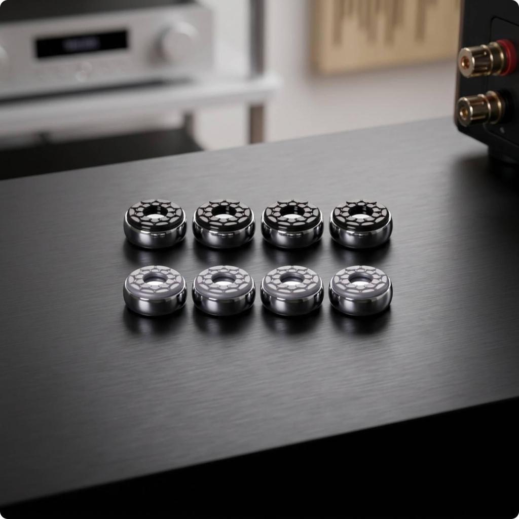 8 Pieces Shuffleboard Table Puck Lids Chrome Center Opening