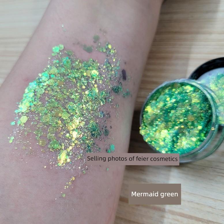 Stage Makeup, Eye Shadow, Glitter, Sequins, Stars, Glue-Free Face and Hair Makeup, Children's Day Cosmetics, Performance Makeup
