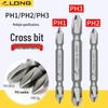 Pointed PH1/PH3 Magnetic Double-Ended Phillips Bit, High Hardness, S2 Alloy Steel Electric Screwdriver.