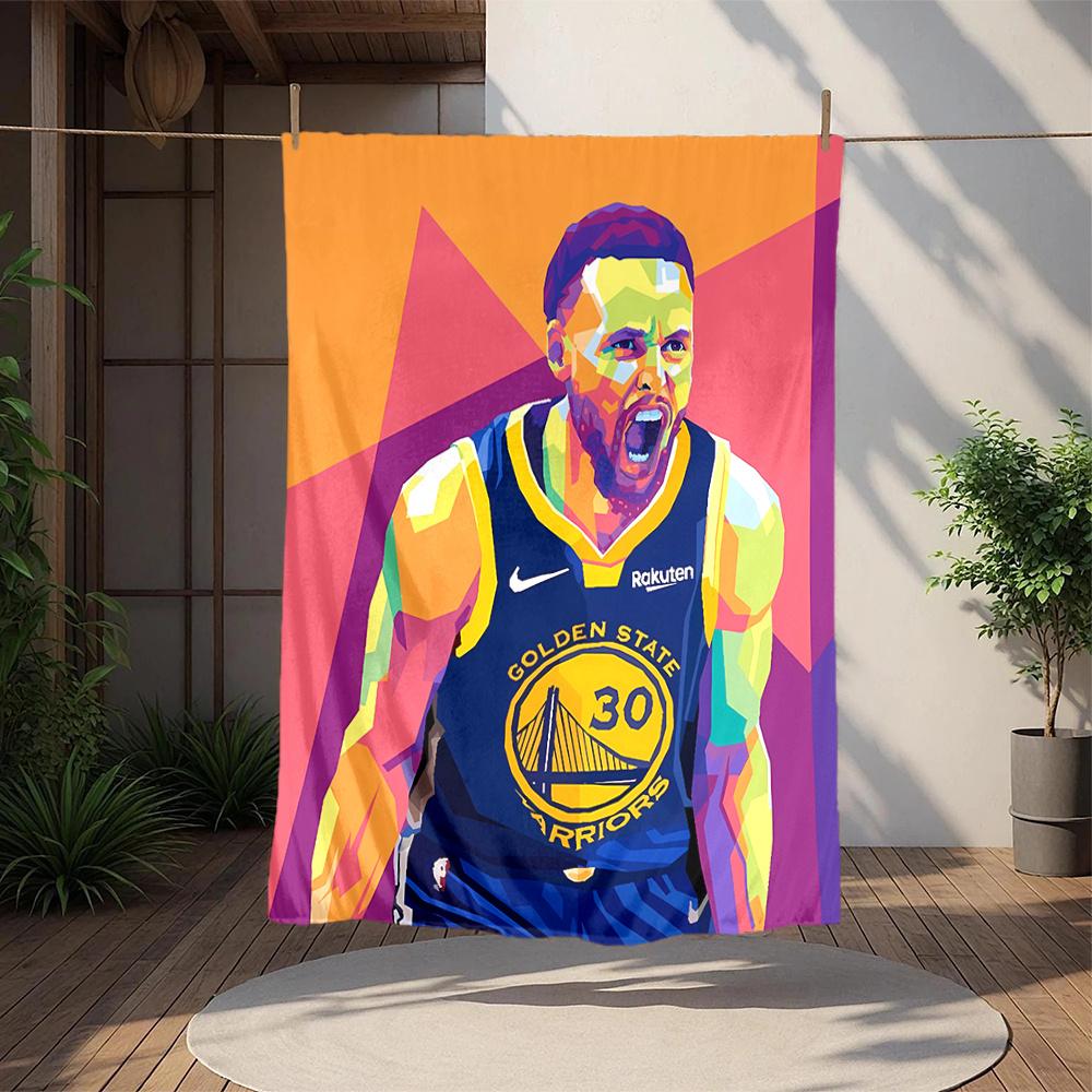 1pc Basketball, Player, Action Digital Printed Flannel Blanket, Super Soft Plush Fleece Bed Cover, Multipurpose Four Season Blanket for Sofa