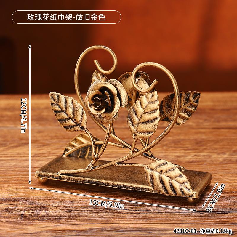 Creativity Iron Tissue Holder Countertop Napkin Storage Tissue Paper Storage Rack for Kitchen Coffee Shop Hotel