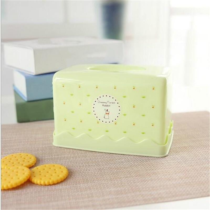 1 Pcs Candy Color Plastic Tissue Box Toilet Type Paper Canister Living Room Napkin Holder for Home Decorations