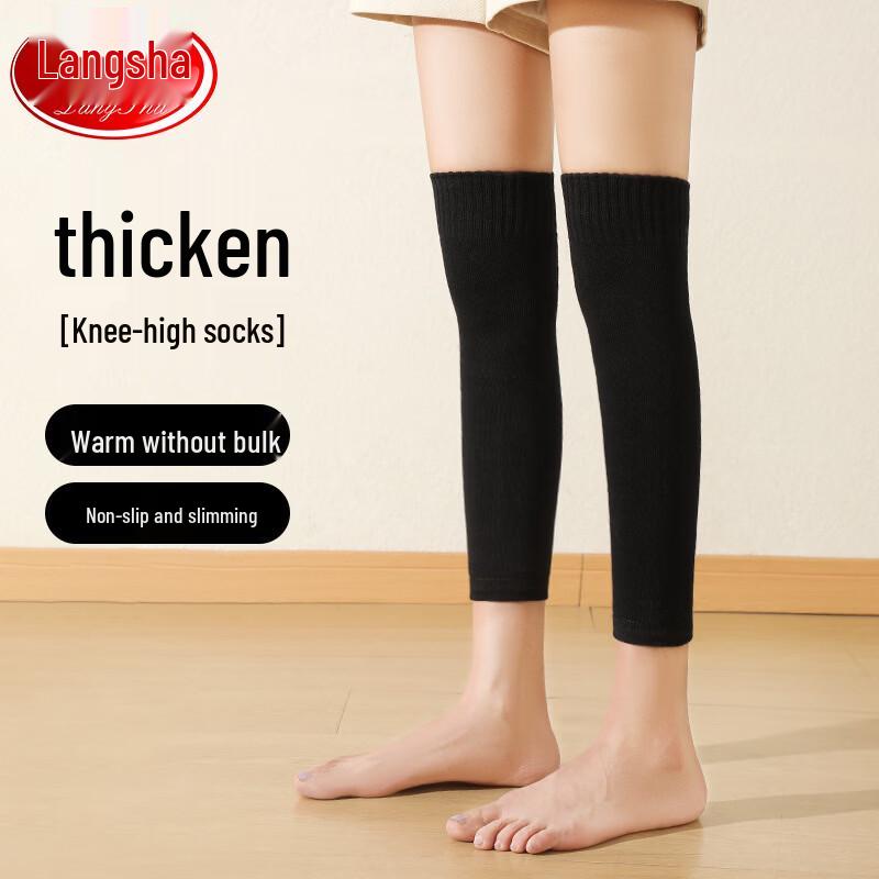 LangSha Women s Warm Over-the-Knee Plush Socks