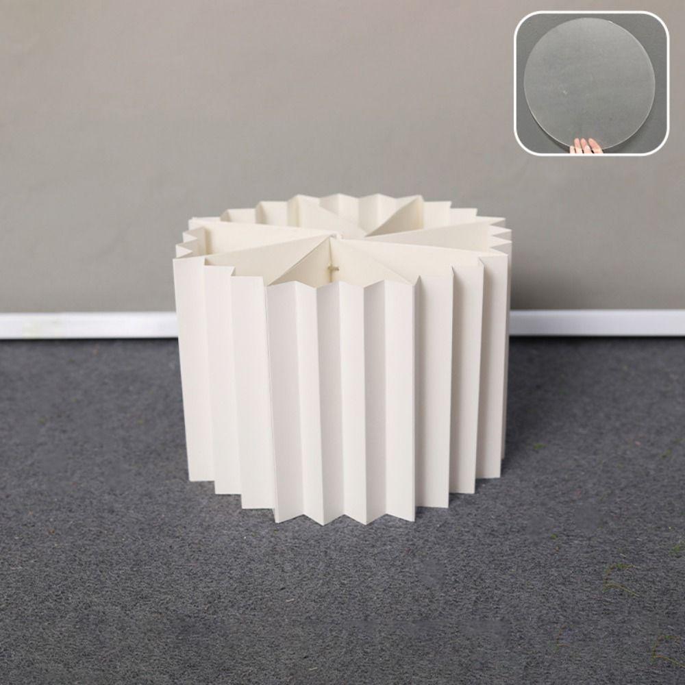 Multi-size Paper Folding Cylinder White Cake Stand Creative Dessert Table Stand  Wedding Decoration