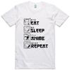 Herr Anime T-shirt Rolig Design Ät Sov Upprepa Normal Passform 100% Bomull T-shirt