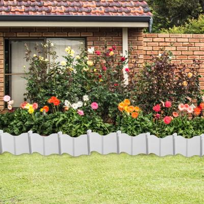 Yousheng Garden Edging Border No-Dig Design Landscaping Edging Interlocking Plastic Edging Panels with Stakes for Lawn Flower Bed Fence Borders