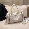 2026 New Fashion Retro Style Metal Rivet Tote Bag Women's Handbag Large Capacity Motorcycle Bag Detachable Shoulder Strap