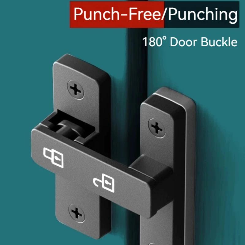 Door Lock 90/180 Degree Barn Door Latch Bolt Stainless Steel Hook Latch Window Cabinet Locks Right Angle Slid