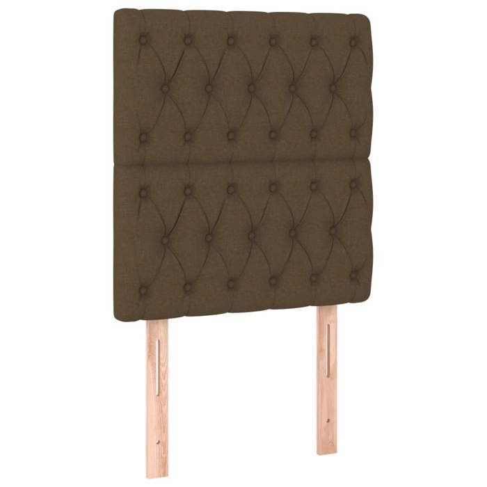 Maison Exclusive - Tête de lit marron foncé 80x7x118/128 cm Tissu
