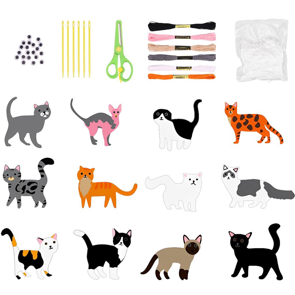 Kids Sewing Kit Multi Series Craft Kit Hand DIY Sewing Felt Animal Craft Kit Children's Education Sewing Kit