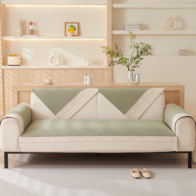 New Sofa Cushion, Universal for All Seasons, Non-slip, Anti-cat Scratch, Light Luxury, High-end Sense, Straight-row Leather Sofa Cover Cover Cloth