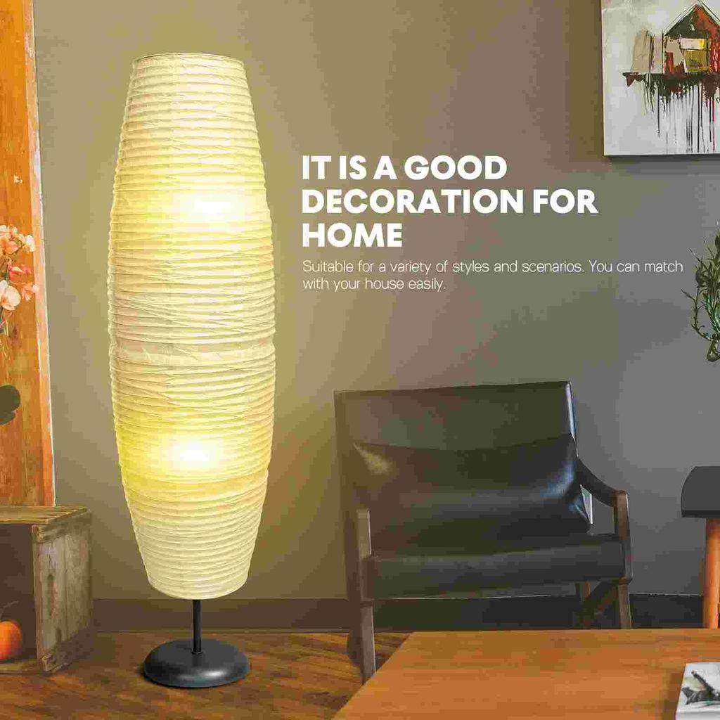 LED Paper Vertical Lampshade Rectangular White Floor Lamp Shades for Bedside Room Decorative Light Cover Iron Material