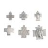 Stainless Steel Square Cross Pendant Charm for DIY Jewelry