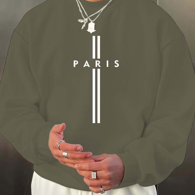 

Great for Street Style Lounging & Cozy, Men s Oversized Crew Neck Sweatshirt XXL чёрный