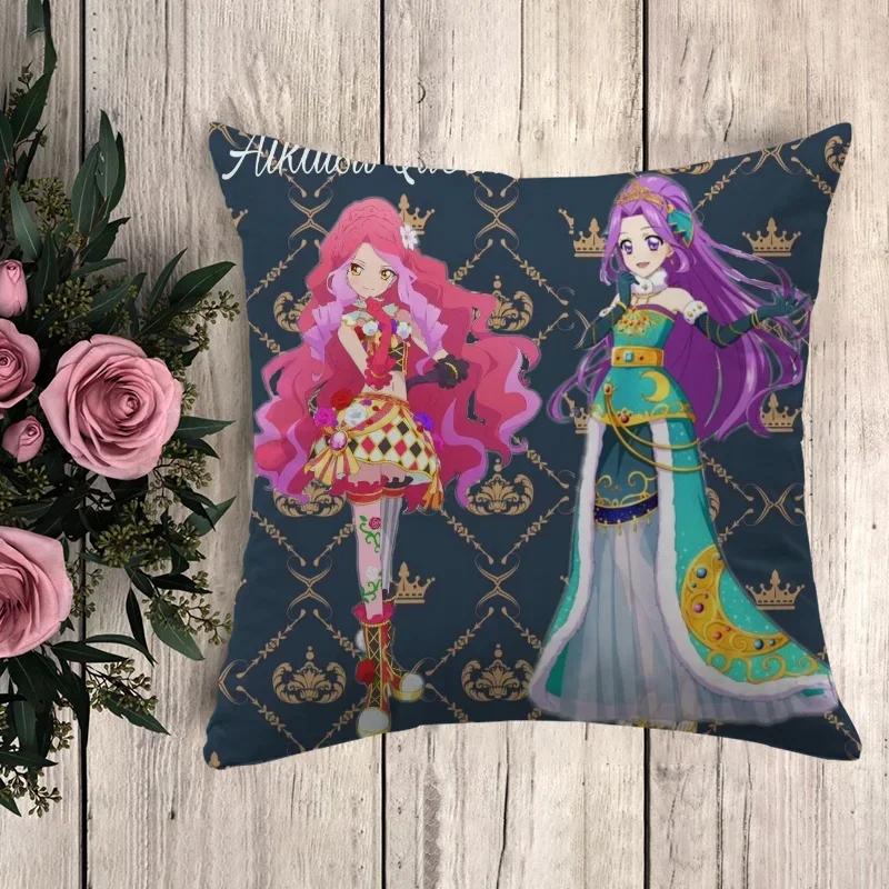 Pillowcase A-Aikatsu Pilow Cases Throw Pillows Anime Pillow Cover Decorative Pillowcases Cushion Covers Fall Decor