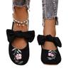 New Embroidered Flat Bean Shoes for Women's Flip-top Shoes