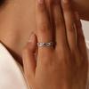 Fashion Twist Rings for Women,Silver Color Simple Stylish Girls Wedding Party Accessories,Daily Versatile Adjustable Jewelry