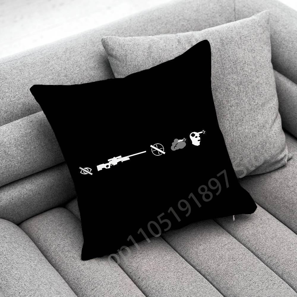 C-CSGO C-CS GO Throw Pillow Case For 45x45cm 40x40cm 55x55cm 50x50cm 30x30cm Square Car Pillowcase Shell