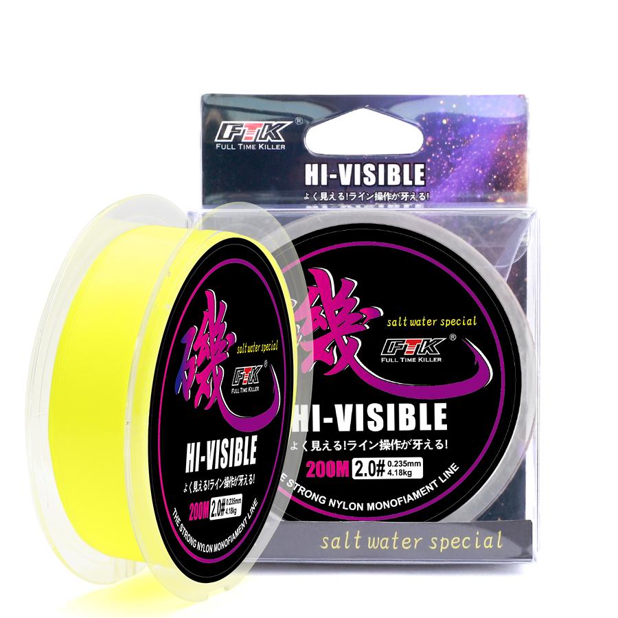 200M Rockfish Line Abrasion Resistant Nylon Freshwater and Saltwater Long Casting Line 6LB-40LB