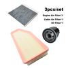 3pcs Filter Set For Jeep Grand Commander 2.0T 2018-2022 / PHEV 2019 2020 Engine AC Cabin Air Oil Filter Car Accessories 53442048