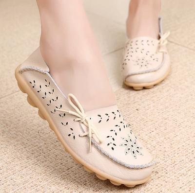 Scarpe basse da donna con design traforato, casual e traspiranti, slip-on, comode da donna