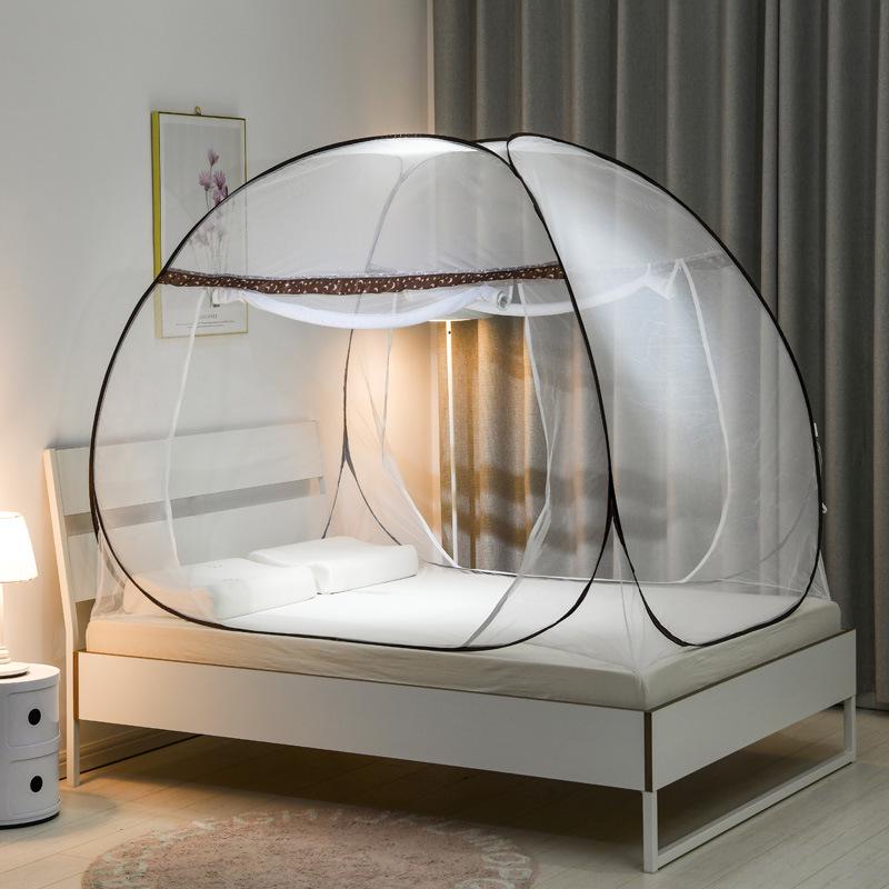 Mongolian Yurt Foldable Mosquito Net for Home & Dorm Bunk Beds - No Installation Needed