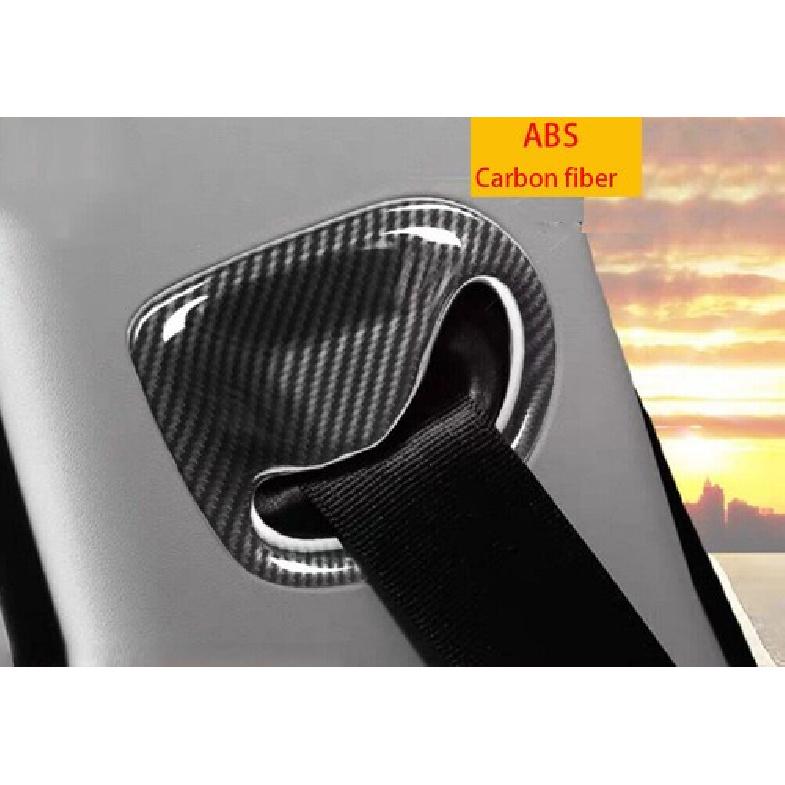 Cover Trim Interior Seat Belt Buckle For Jaguar XF 2016-2020 2PCS Carbon Fiber
