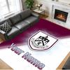 Crystal Velvet Rug Custom Name Text, Soft Non Slip Floor Mat Home DecorBurnley Football