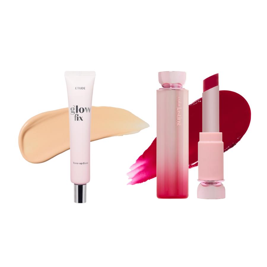 Etude Glow Fix Tone-up Base SPF 50+/PA++++ 30ml + Color Lasting Glow Stick 3.2g