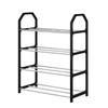4-Tier Plastic Shoe Rack Entryway Dorm Room Storage Modern Minimalist Floor Standing Organizer With Seat