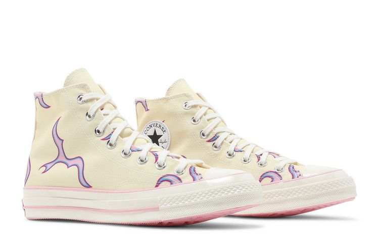 Men's Sneakers Converse Chuck Taylor All Star 70 Hi Golf Le Fleur Yellow Flame Egret/Egret/Pink