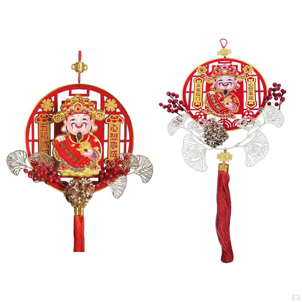 Festive Hanging God of Wealth Decoration for Year Celebrations