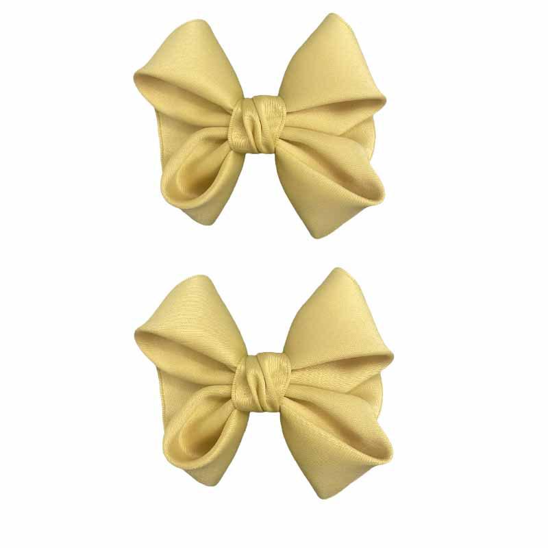 European Fabric Bow Hair Clip for Children - School Style Princess Headwear Accessory