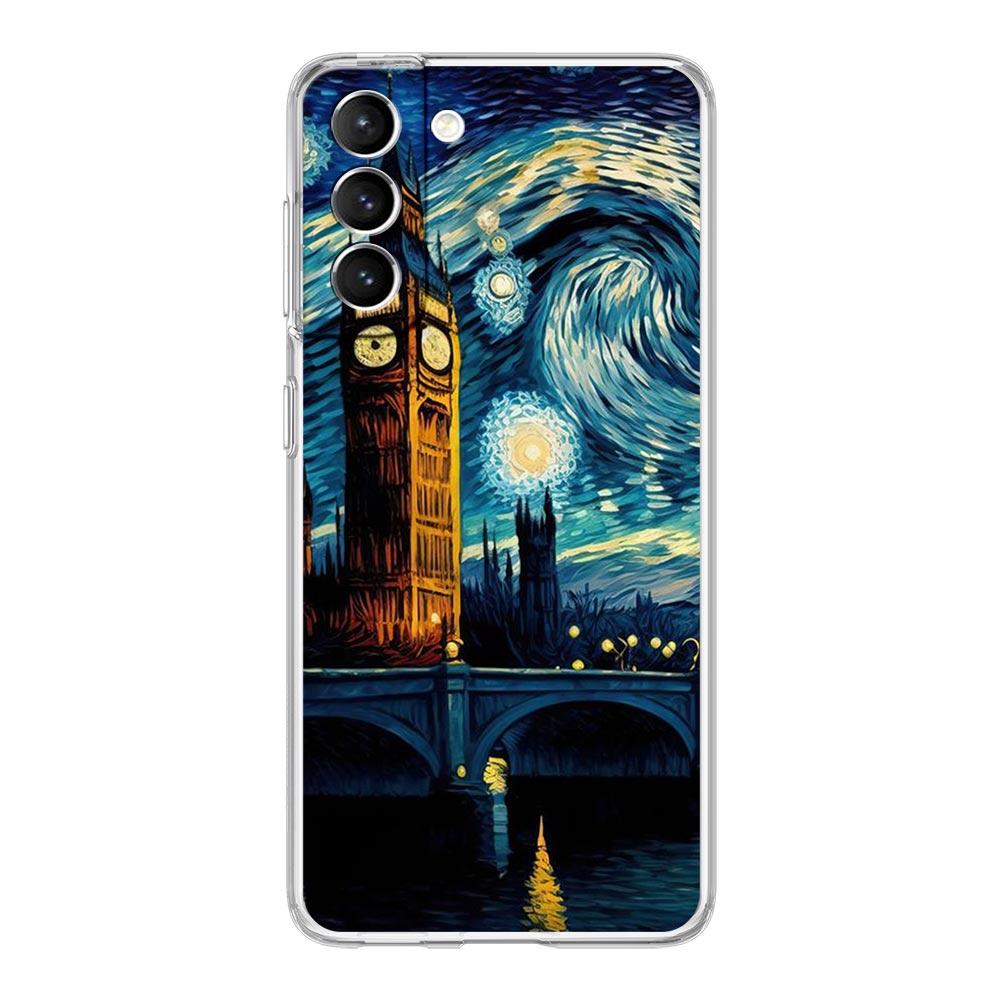 Starry Night Van Gogh Phone Case For Samsung Galaxy S24 S23 S22 S20 Ultra S21 FE 5G S10 S9 Plus S10E S8 Silicone Clear Cover