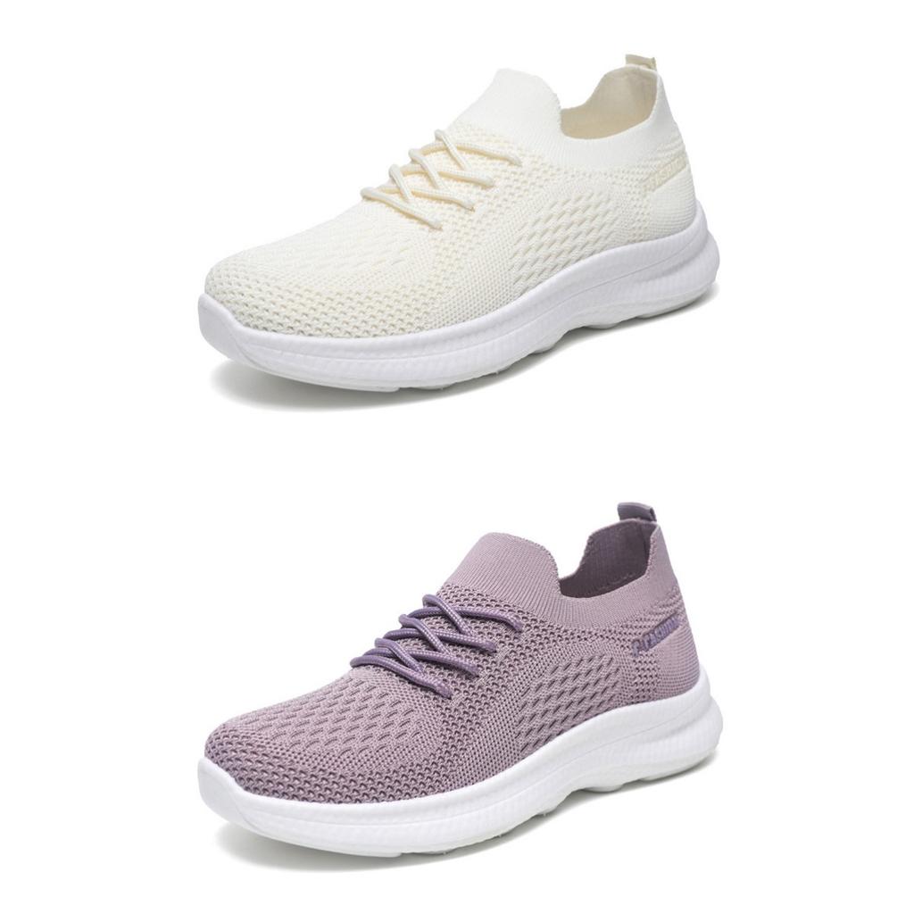 Dámské boty na volný čas, nízké tenisky z prodyšné síťoviny s měkkým podpatkem, volné boty s tkanou podrážkou, boty Tide