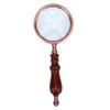 10X Magnifying Glass with Wooden Handle Bronze Color Frame Handheld Magnifier for Reading Inspection Decoration