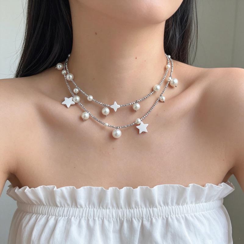 Elegant Star Layered Necklace - Chic Women's Design Clavicle Chain