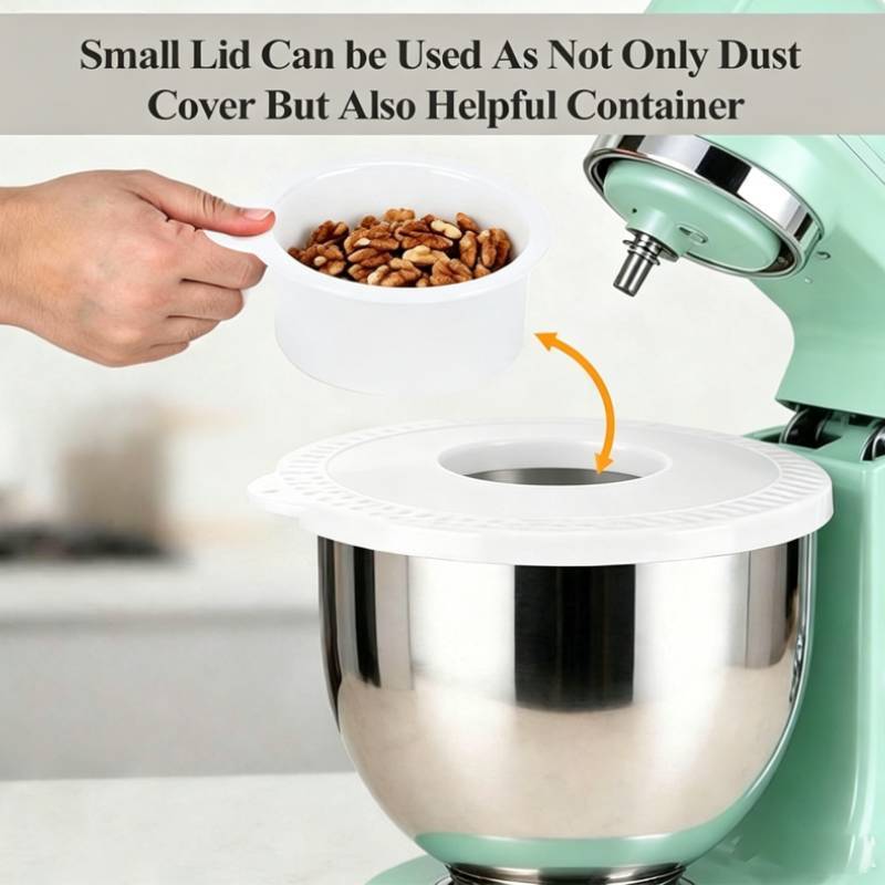 For Kitchen Aid Steel Mixing Bowl Fermentation Lid With Splash Cover For Home Baking