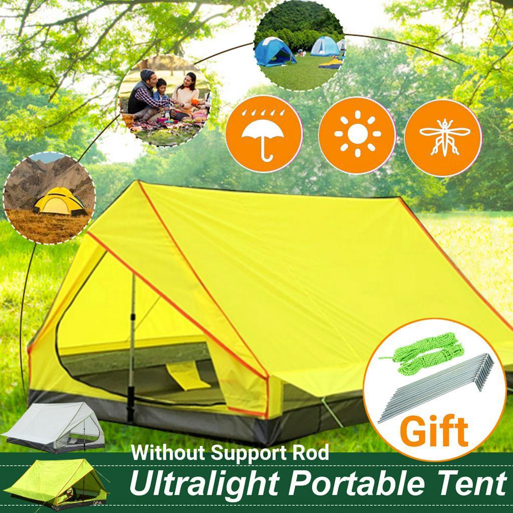 1-2 Person Outdoor Camping Tent Repellent Net Tent Backpacking Solo Camping Tents NEW Ultralight Summer Double Door Mesh Tent