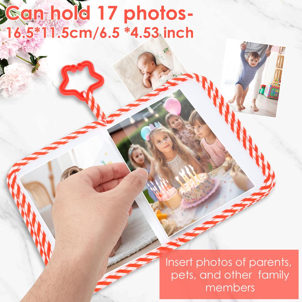 Baby Photo Album First Year Baby Photo Book Growth Babies Albums Shower Gues with Family Recordt Diy Giraffe Photography Album