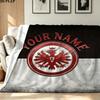 1PC Eintracht Frankfurt Custom Name Patterned Flannel Blanket Suitable For All Seasons for Home Decor Warmth and Comfort Gifts Holiday Present