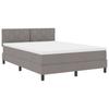 Box Spring Bed with Headboard Taupe 140 x 200 cm Fabric