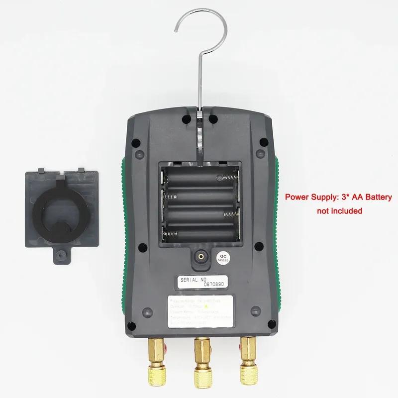 Digital refrigeration pressure gauge, air conditioning temperature detector, multi-function vacuum pressure test tool kit