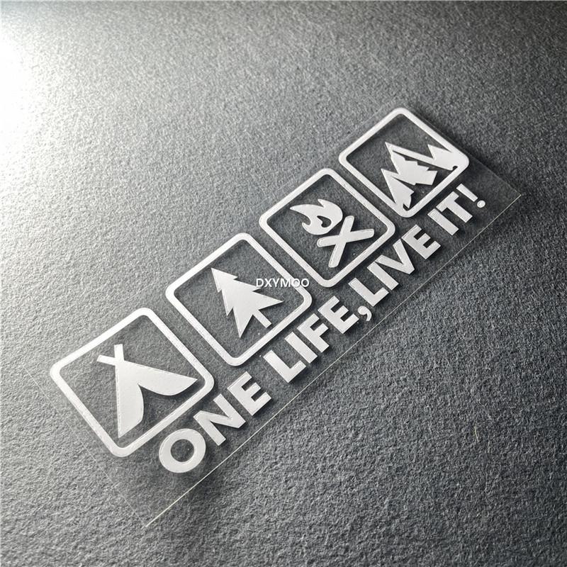 Camping Outdoor Enthusiast Car Sticker Wild Survival Quadruple Decal for Vehicle Auto Window Tail Body