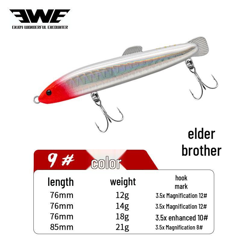 2023 Meixia Loach Brother Sinking Pencil: Loach-Shaped Long Cast Wobbling Lure for Aspius, Mandarin Fish, and Perch