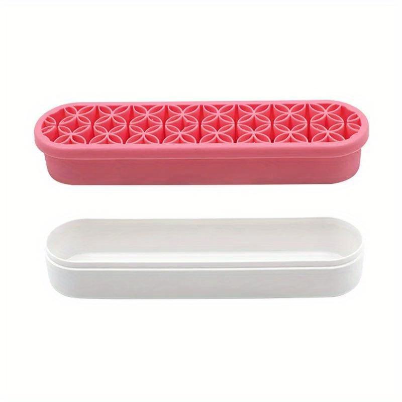 Silicone Cosmetics Storage Box, Lipstick, Eyebrow Pencil, Makeup Brush Storage Rack, Free Insertion Pen Holder, Battery, Desktop Storage Box