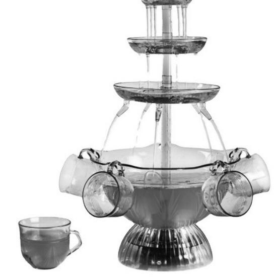 5-Tier Red Wine Fountain for Party & Tasting Events - Fits US, EU & UK Plugs